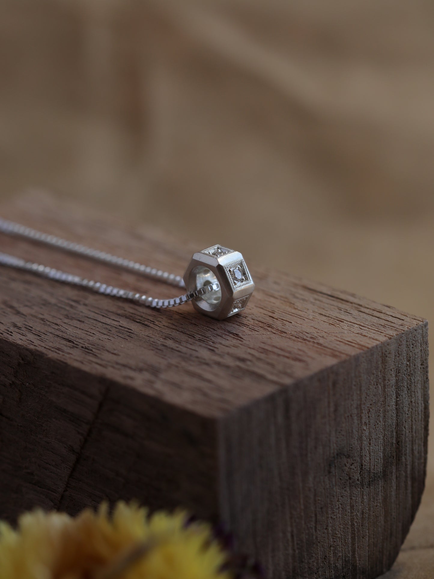 Pavè Hex Necklace
