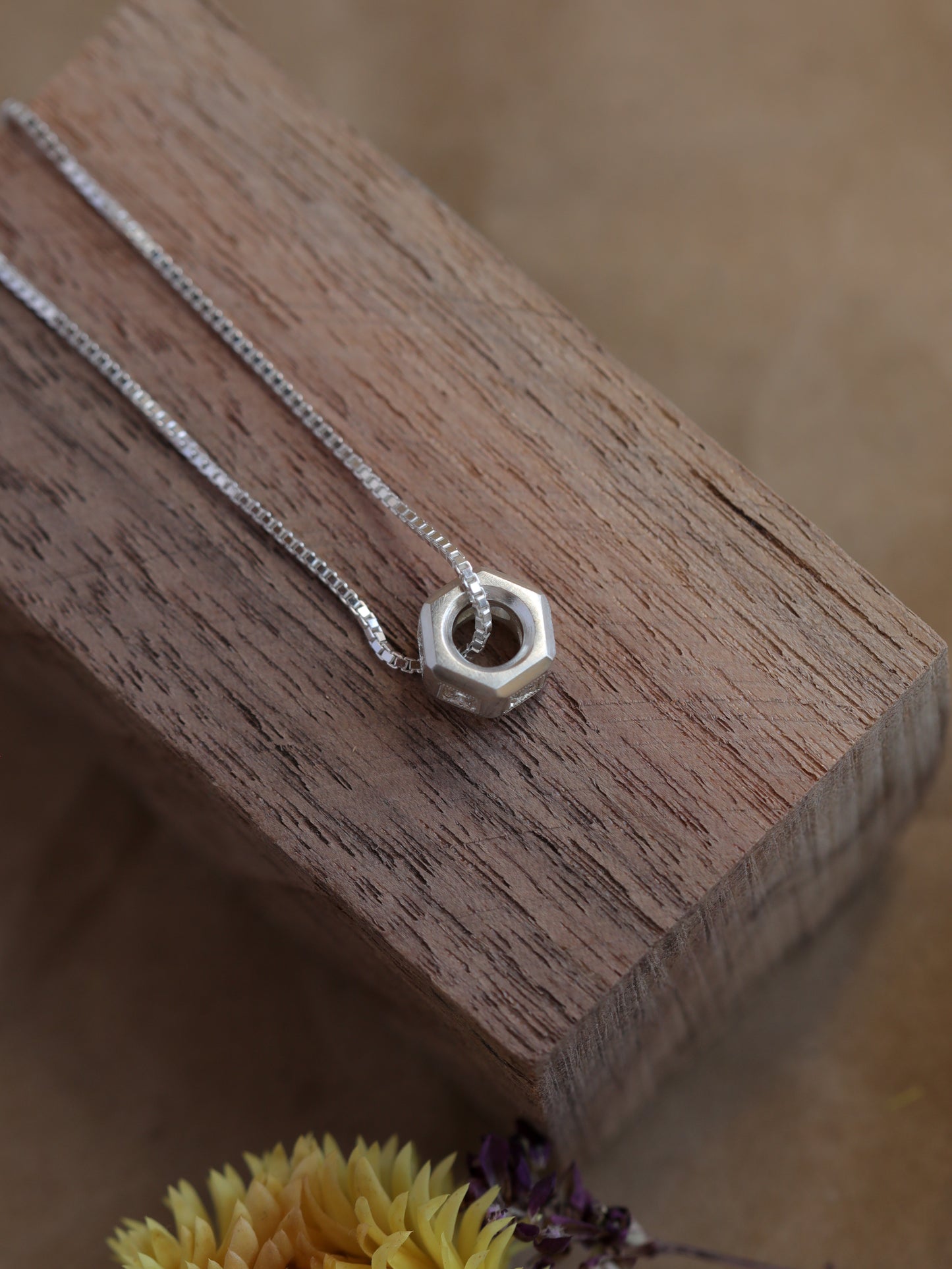 Pavè Hex Necklace