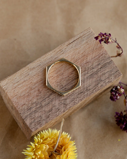 Pavè Hex Slim Band
